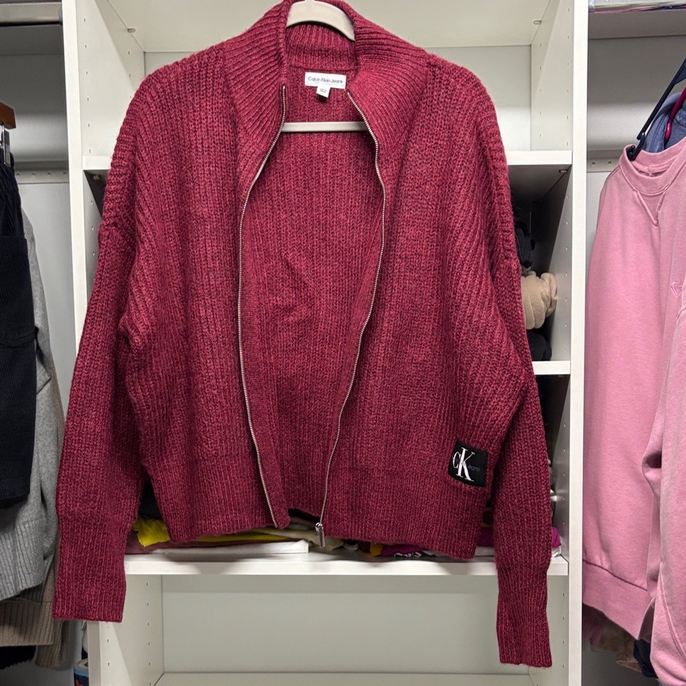 Calvin Klein Women's Maroon Cardigan